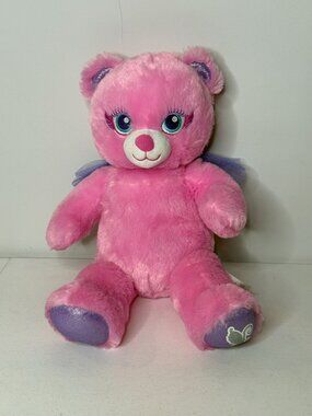 Build A Bear Pink Fairy Teddy Bear Plush Purple Wings Y2K Kawaii
